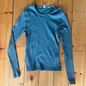 Kotn ribbed green long sleeve M